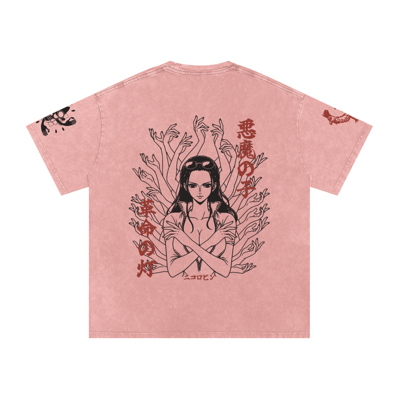 Snow Washed Oversized Cotton T-Shirt