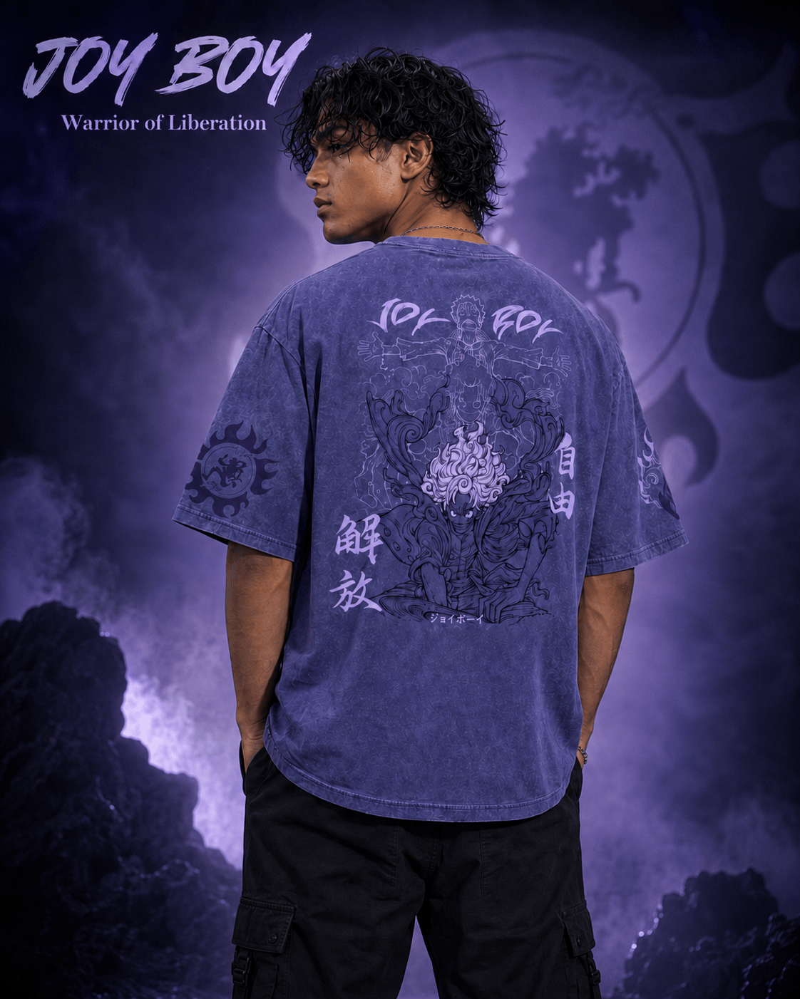 One Piece Luffy Gear 5 Nika Oversized Tee