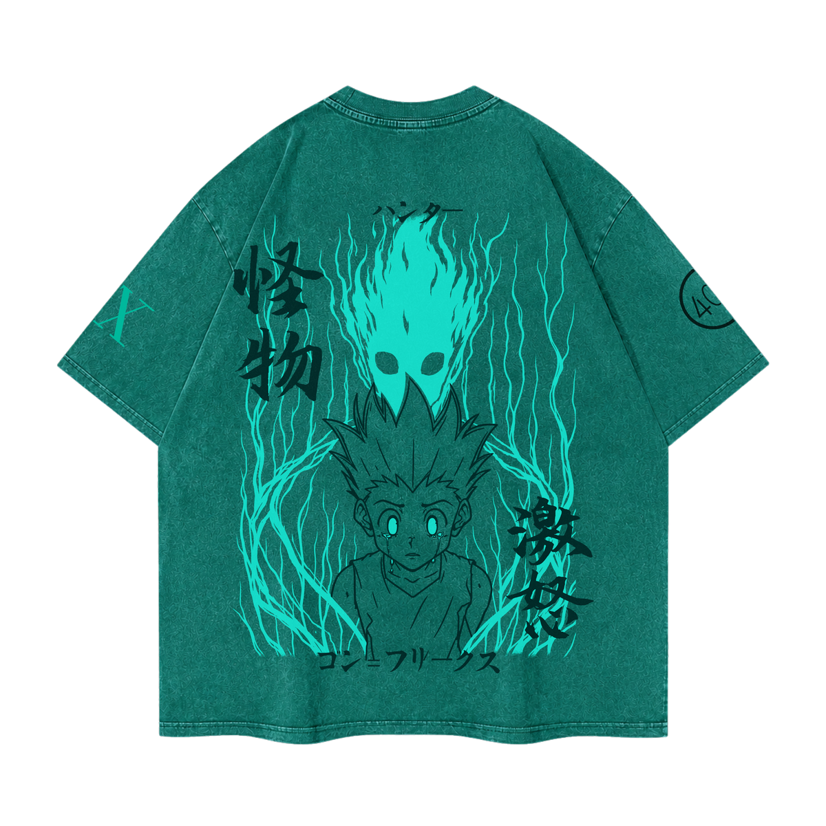 Hunter x Hunter Gon Rage Snow Washed Oversized Tee