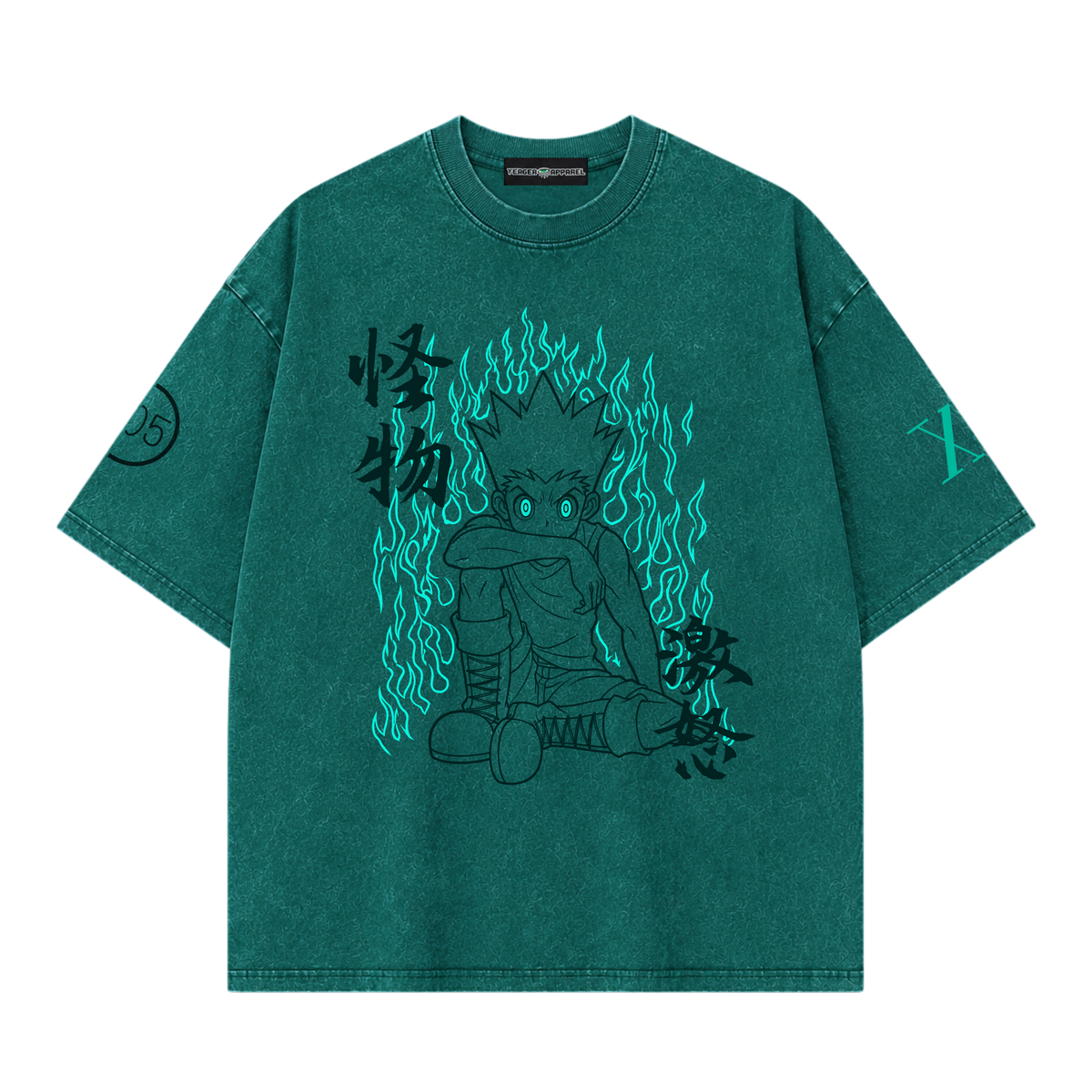 Hunter x Hunter Gon Rage Snow Washed Oversized Tee