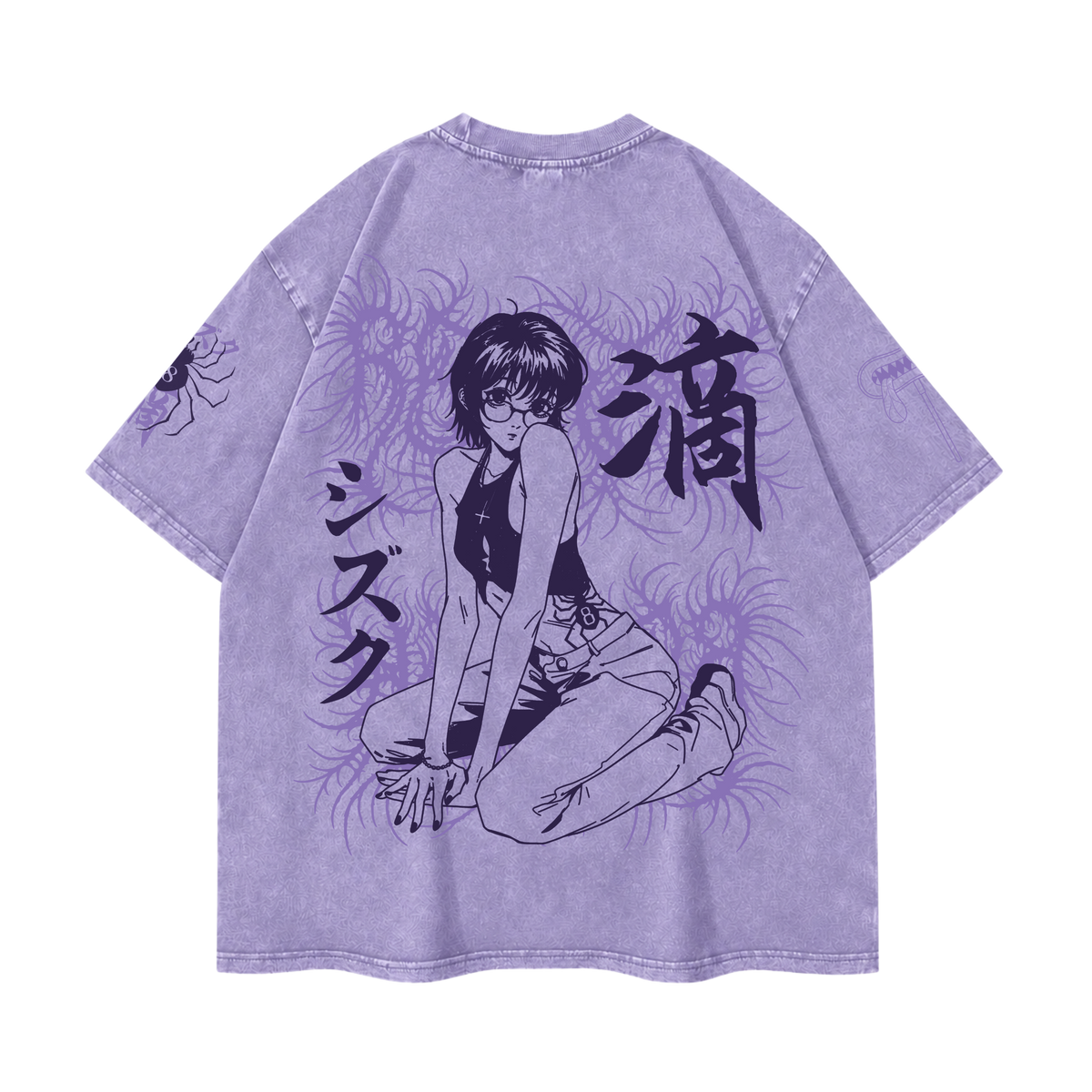 Hunter x Hunter Shizuku Spider No. 8 Snow Washed Oversized Tee
