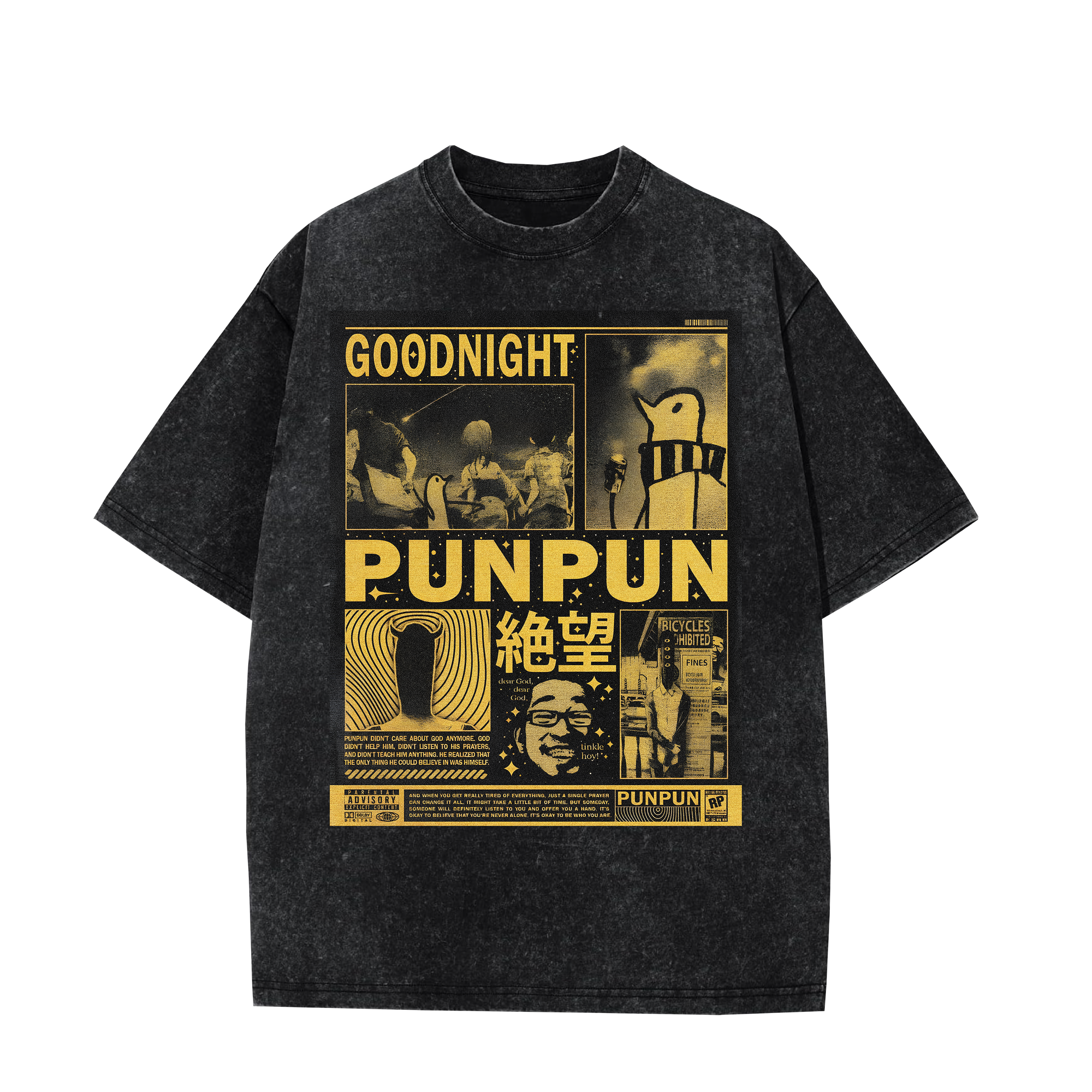 PUNPUN NIGHT VIBE MANGA PANEL TEE