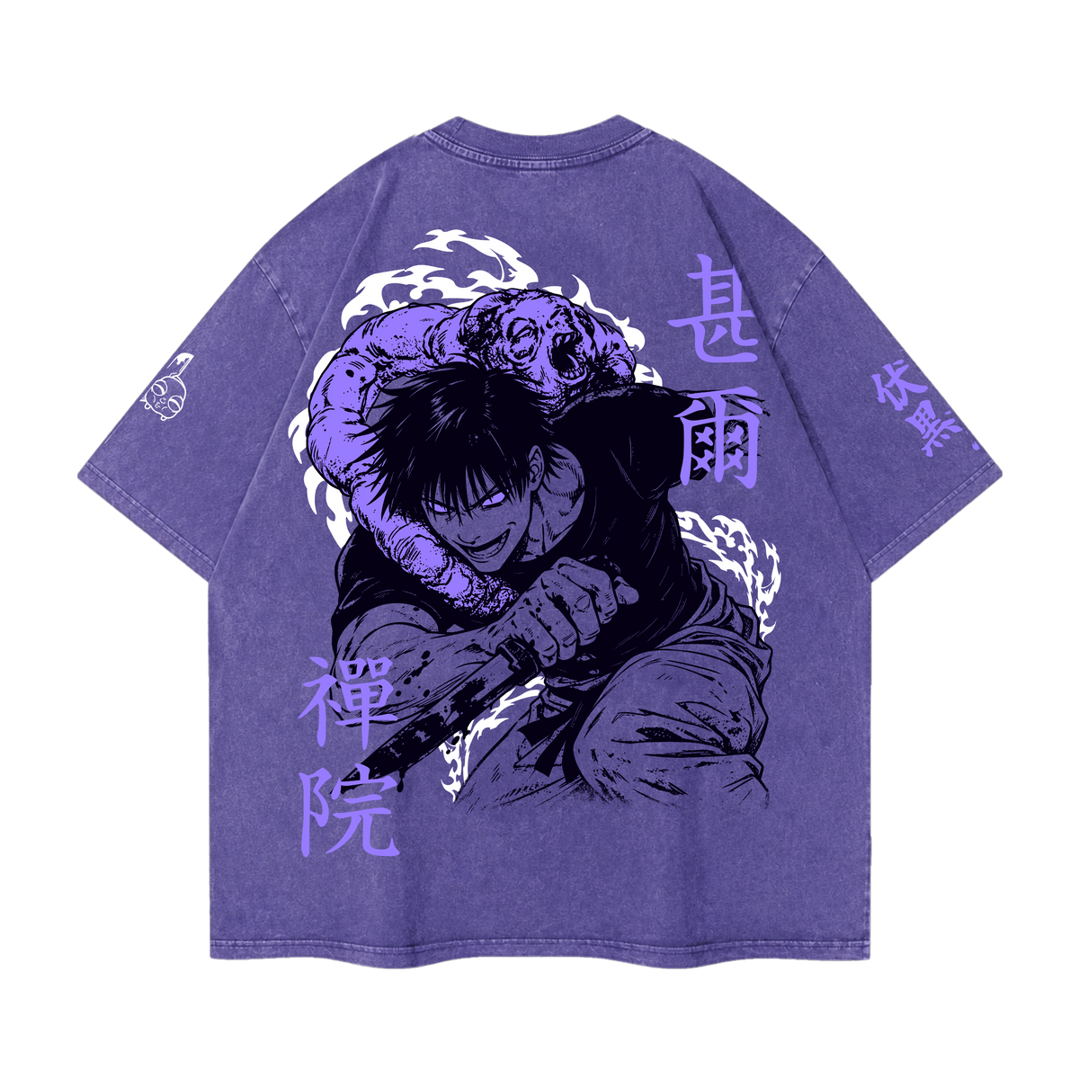 Jujutsu Kaisen Toji Zen'in Snow Washed Oversized Tee