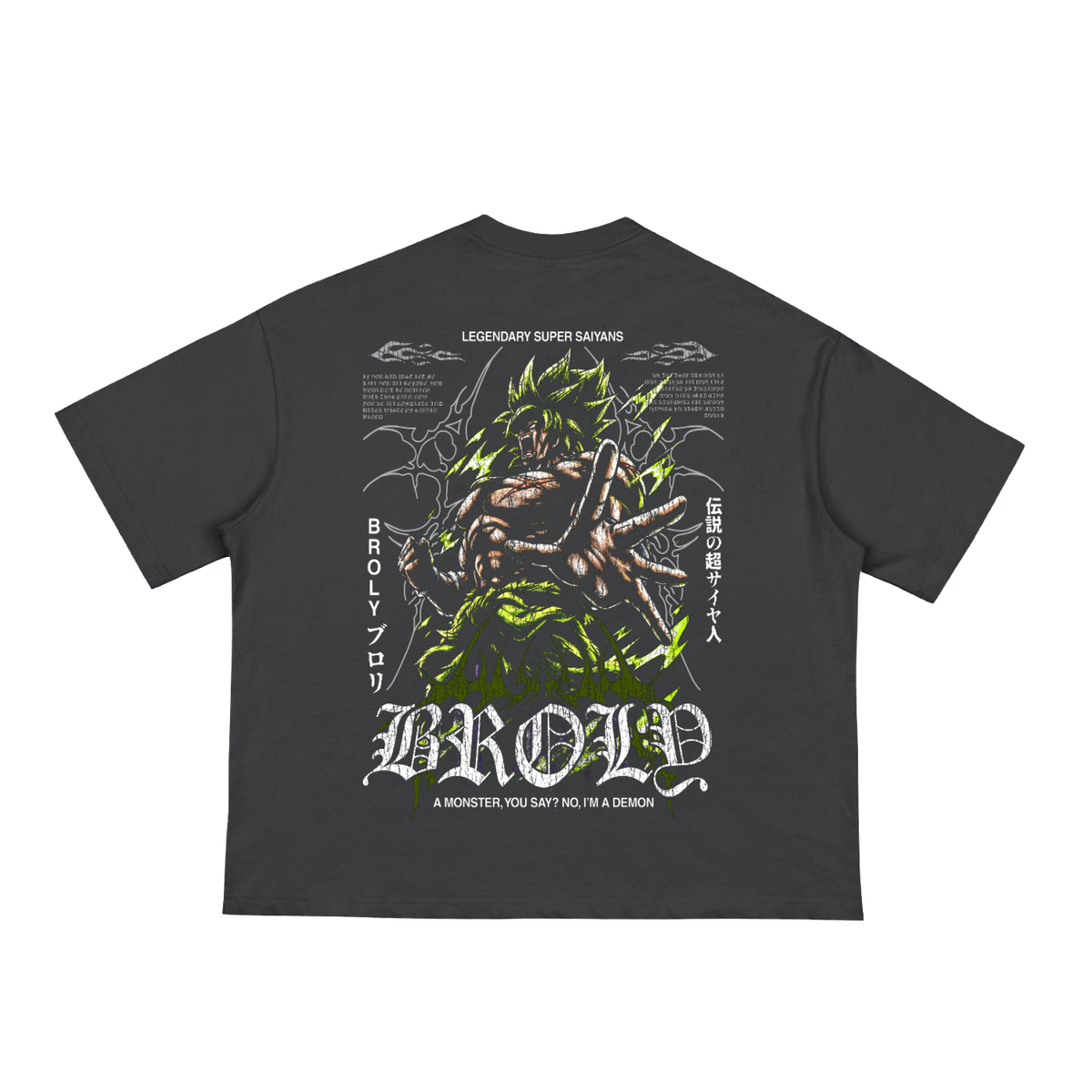 Broly | Classic Black Boxy Tee | DragonBallZ