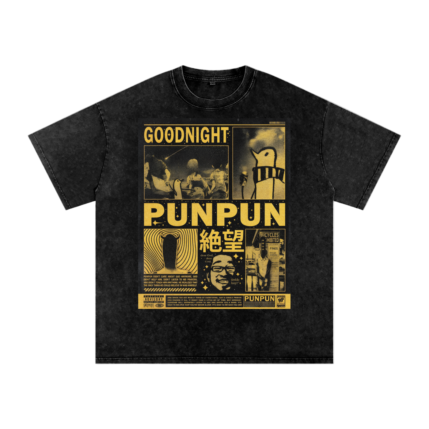 PUNPUN NIGHT VIBE MANGA PANEL TEE
