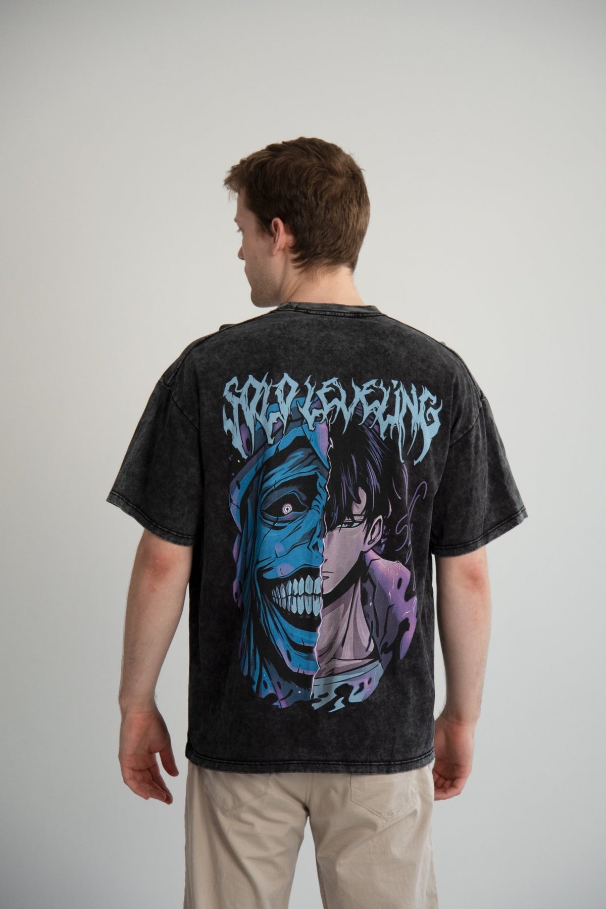 Solo Leveling Shadow Split Sung Jinwoo vintage anime t-shirt