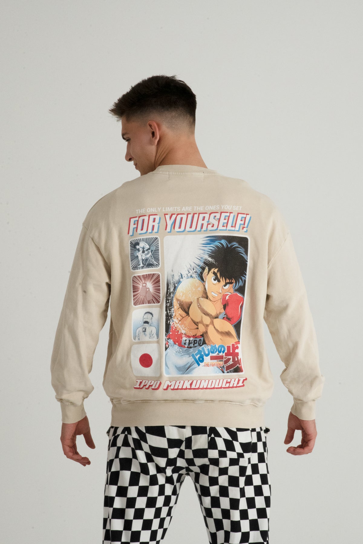 Ippo Apricot Sweatshirt Ippo apricot anime sweatshirt relaxed fit
