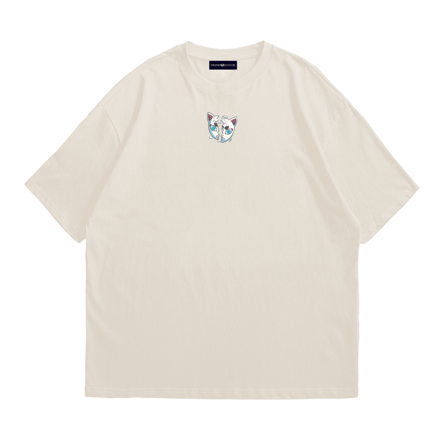 Giyu, The Water Hashira Tee, front Giyu Tomioka Water Hashira Demon Slayer anime t-shirt in apricot, front