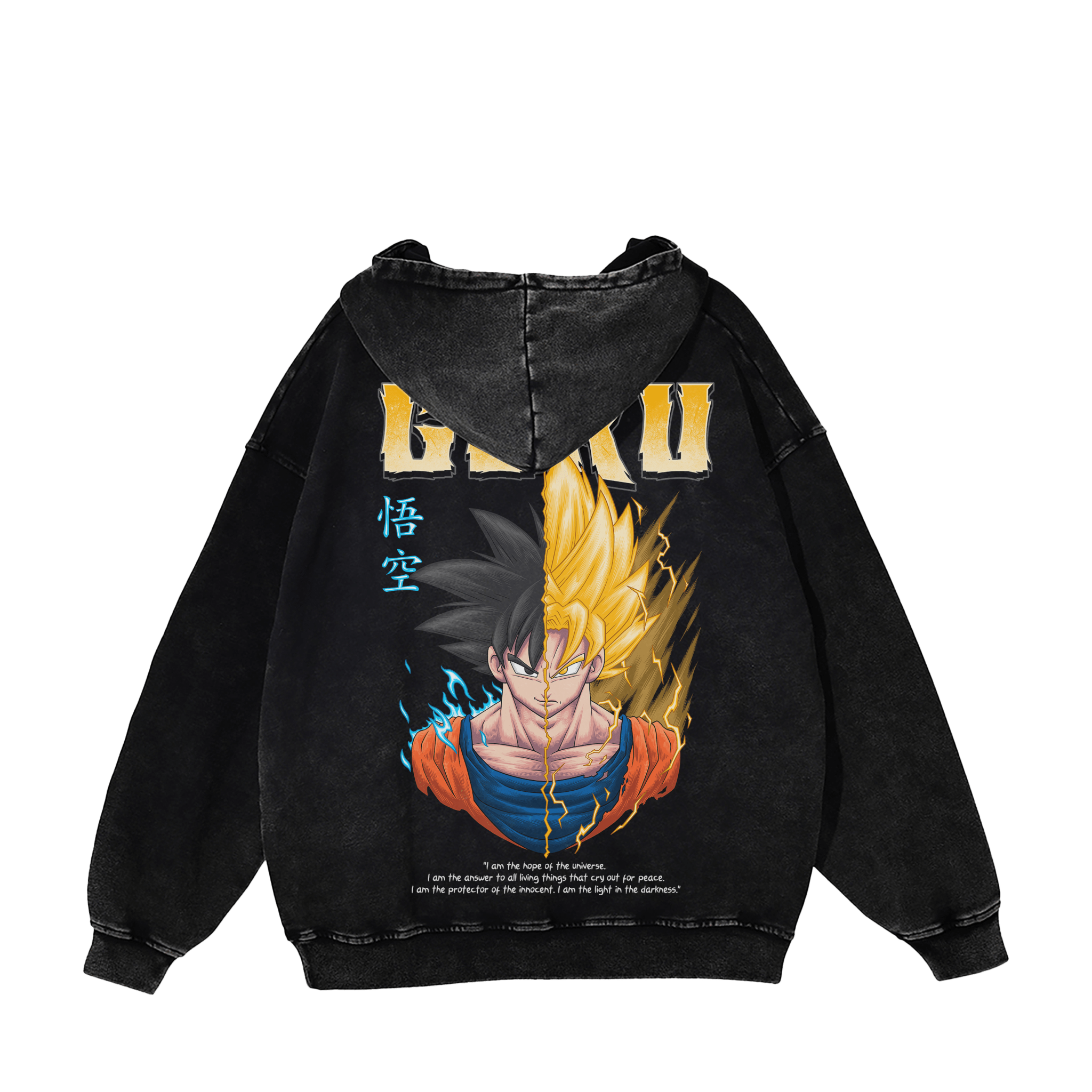GOKU SPLIT FACE HOODIE anime