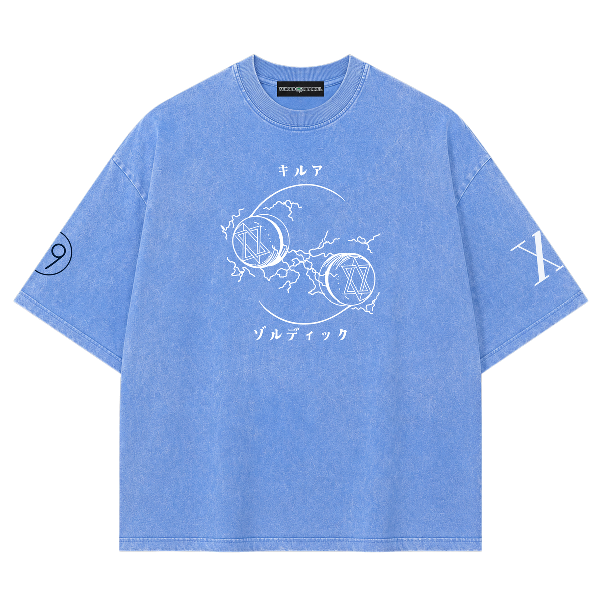 Hunter x Hunter Killua's Godspeed Snow Washed Oversized Tee