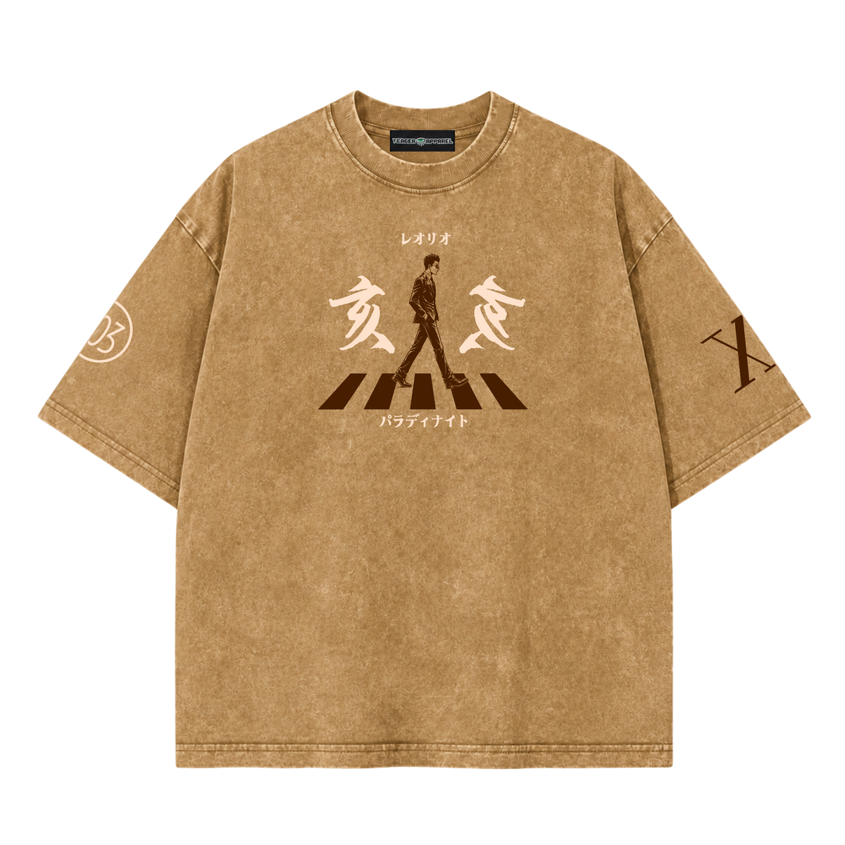 Hunter x Hunter Leorio Crossing Snow Washed Oversized Tee