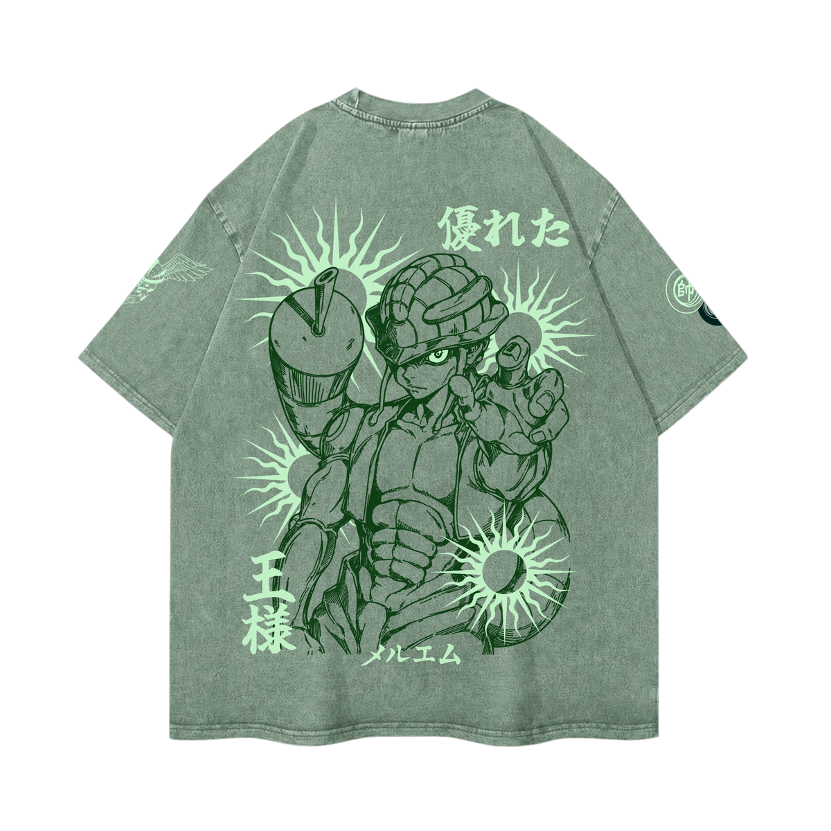 Hunter x Hunter Meruem Gungi Snow Washed Oversized Tee