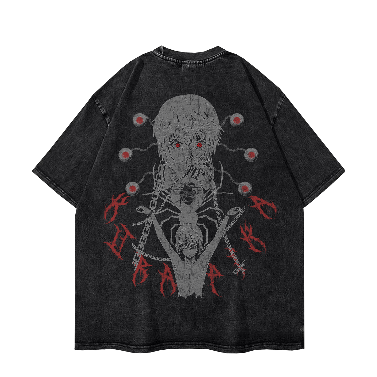 HxH Kurapika Vintage Tee back Kurapika vintage t-shirt Hunter x Hunter back design scarlet eyes