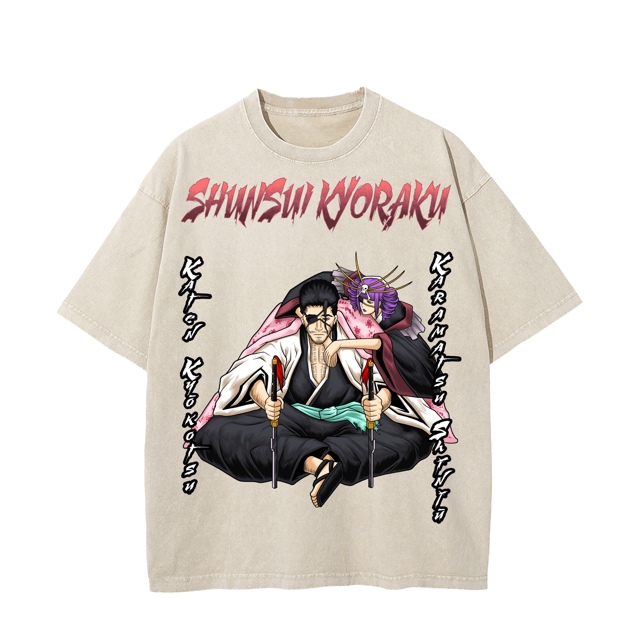 KYORAKU VINTAGE TEE - APRICOT anime