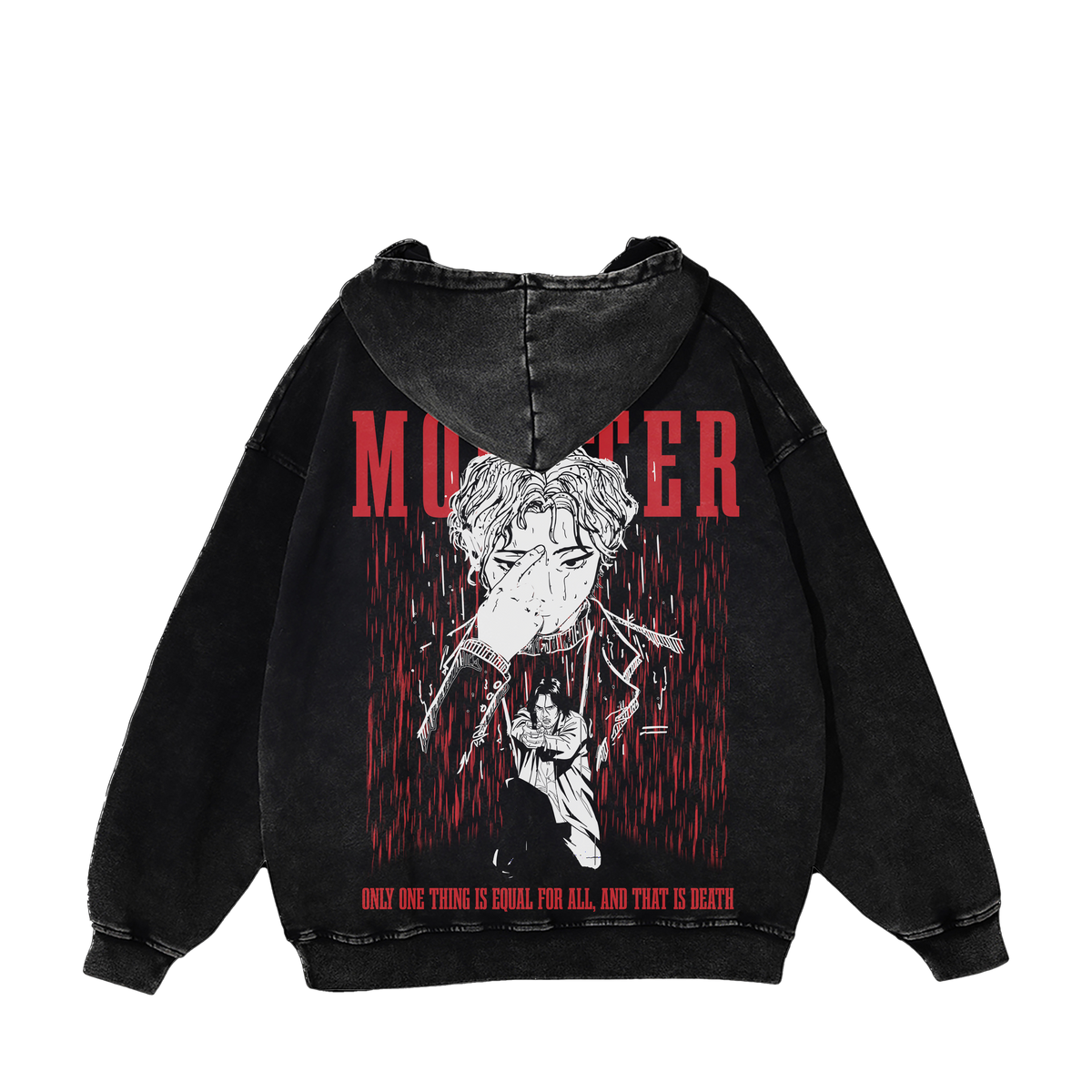 Johan Liebert Monster anime hoodie back design Naoki Urasawa