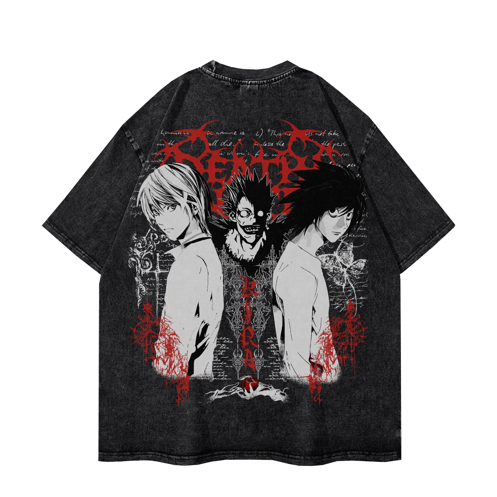 Death Note Light Yagami Black Vintage Graphic Tee | Yeager Apparel anime