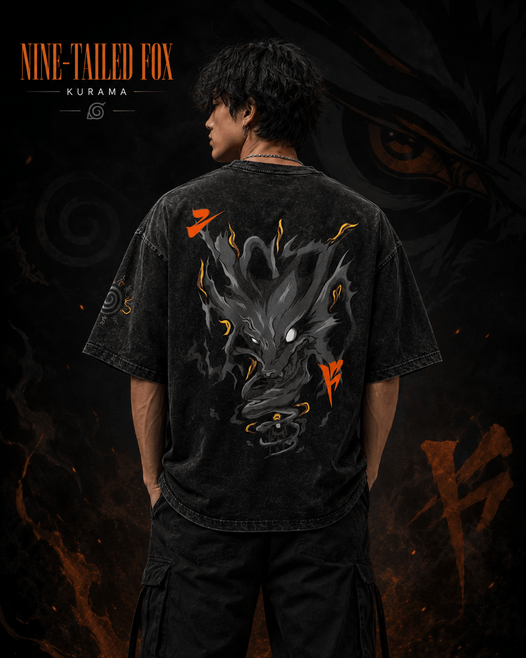 rinahamu Tシャツ　XL Naruto Nine-Tailed Fox Kurama Graphic Tee | Yeager Apparel