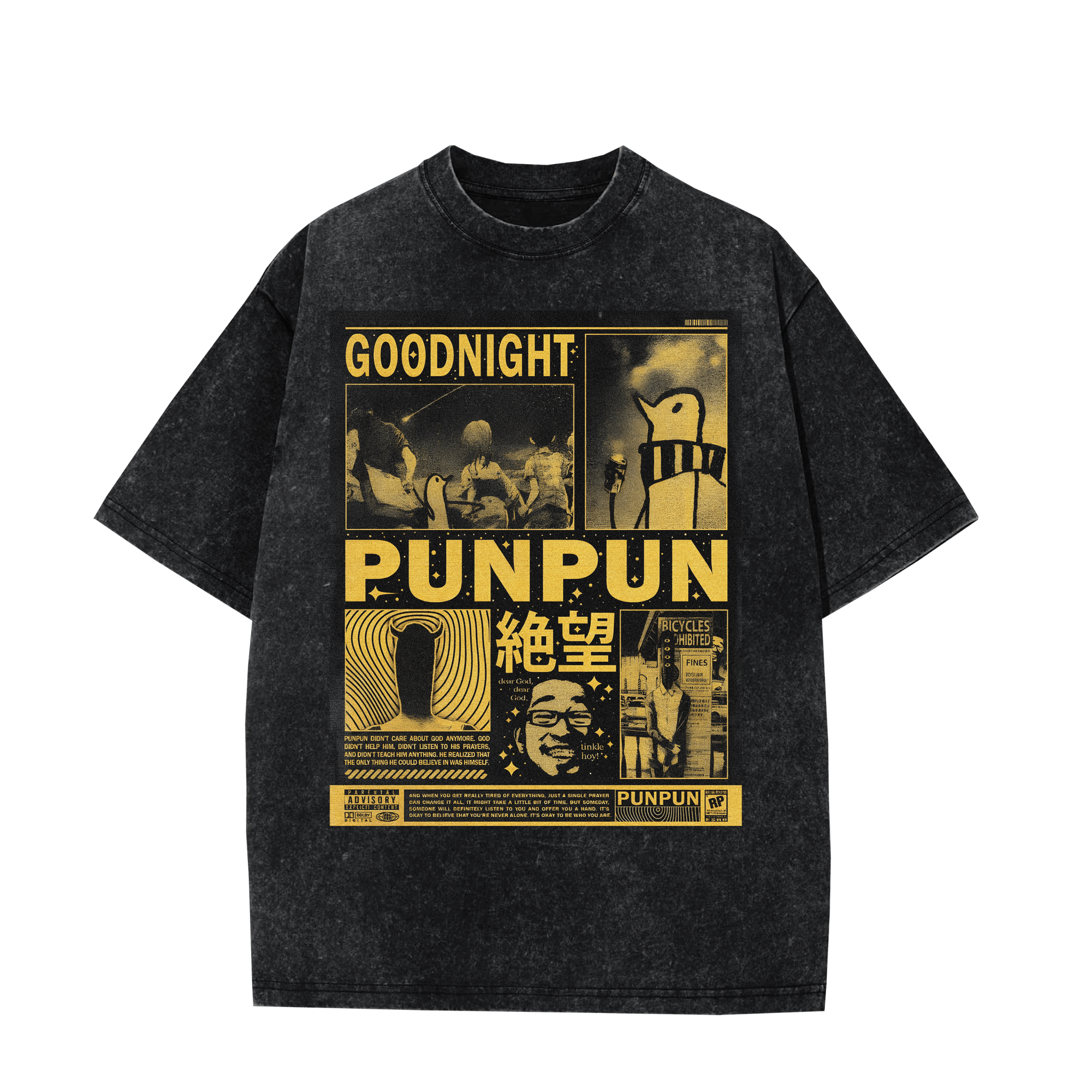 Goodnight Punpun Night Vibe Manga Panel Graphic Tee | Yeager Apparel anime