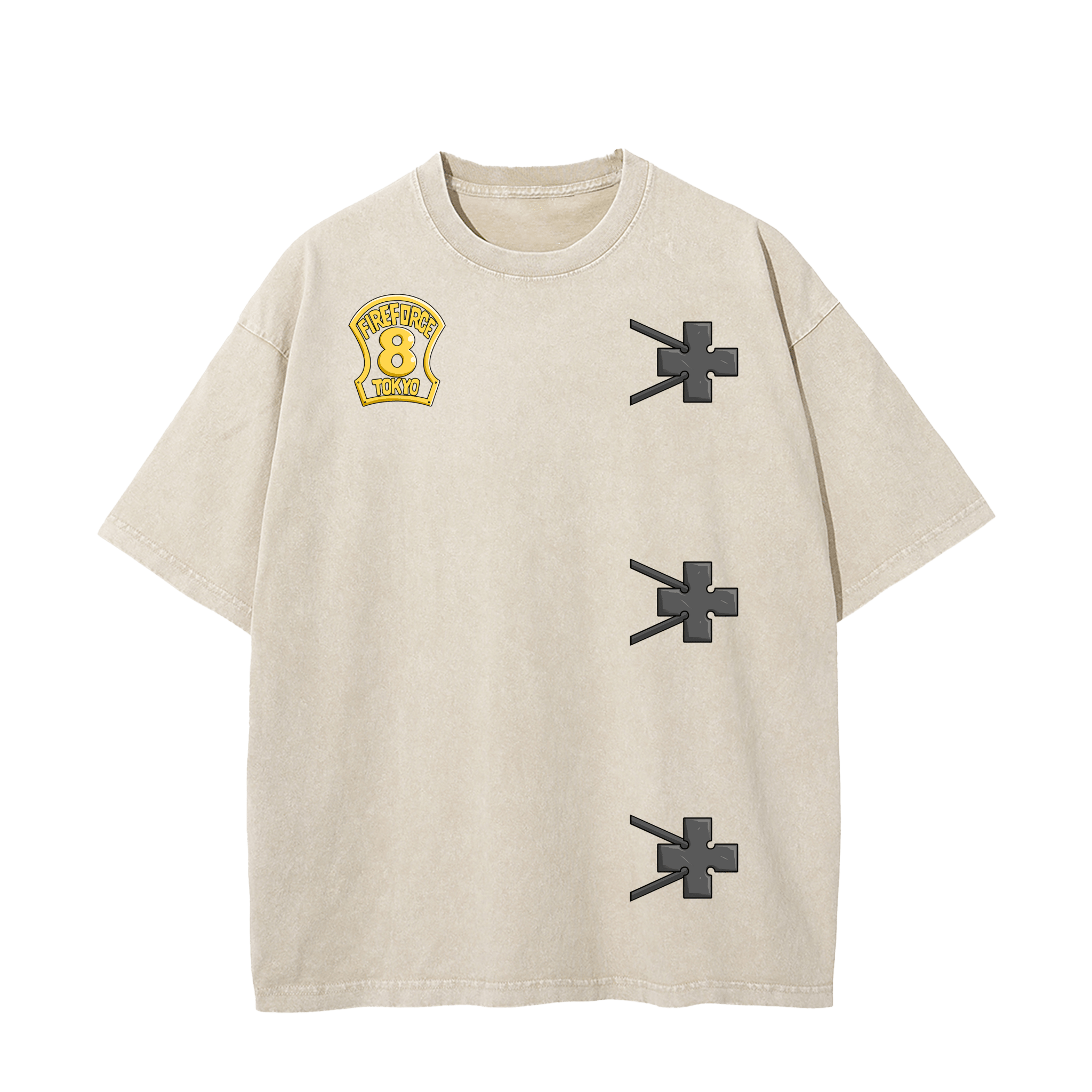 SHINRA VINTAGE TEE - APRICOT anime
