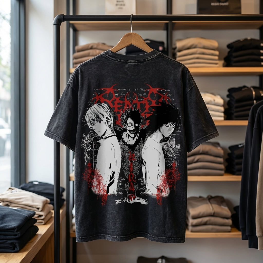 Death Note black vintage anime t-shirt
