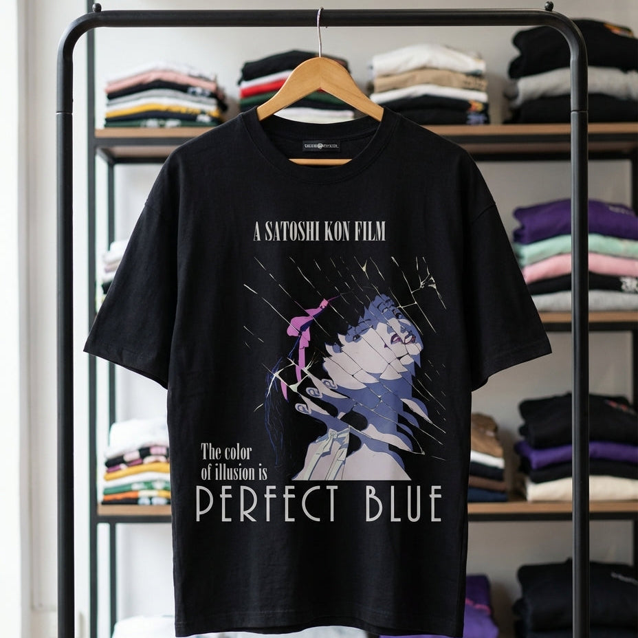 kon‘sシアター Tシャツ ホワイト パプリカ PERFECT BLUE Perfect Blue Japanese Anime Movie T-shirt, Unisex, Satoshi Kon