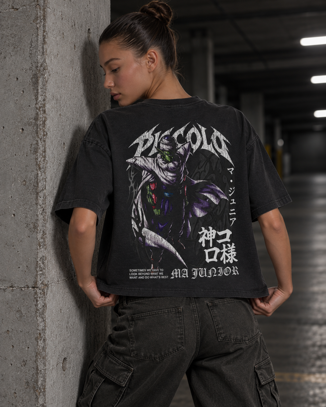 Piccolo Boxy Tee - Dragon Ball - back close-up