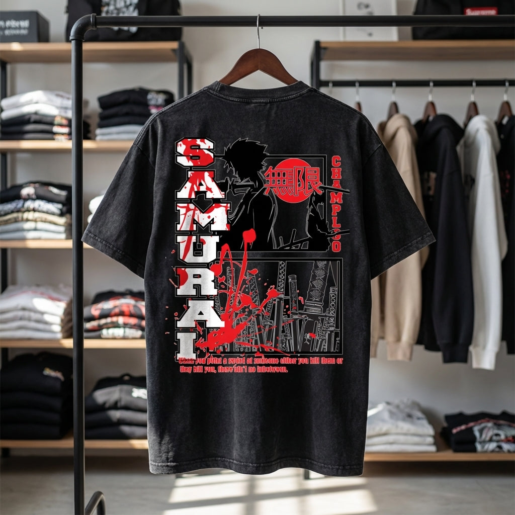 Mugen Samurai Champloo Vintage Tee Mugen Samurai Champloo manga panel aesthetic anime t-shirt